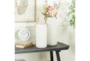 White Ceramic + Leather Handle Vases Set Of 2 - Room