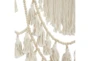 40X66 Beige + White Bead Macrame Boho Wall Hanging - Detail