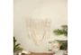 40X66 Beige + White Bead Macrame Boho Wall Hanging - Room