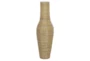 44 Inch Natural Beige Faux Seagrass Floor Vase - Front
