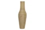 44 Inch Natural Beige Faux Seagrass Floor Vase - Signature