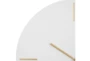 24X24 Natural + White Wood Contemporary Wall Clock - Detail