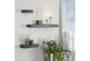 Matte Black Wood Floating Wall Shelves Set Of 3 - Room