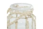 6.5 Inch Clear Glass + Macrame Rope Candle Jar - Detail