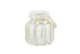 6.5 Inch Clear Glass + Macrame Rope Candle Jar - Front