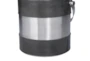 12 Inch Black Leather + Stainless Steel Ice Bucket - Detail