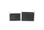 Black Leather Rectangular Baskets Set Of 2 - Back