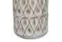 White + Natural Teardrop Pattern Decorative Canisters Set Of 3 - Detail