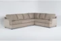 Alessandro Mocha 128" 2 Piece Sectional with Left Arm Facing Queen Sleeper Sofa - Signature