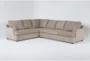 Kit-Alessandro Mocha 2 Piece Sectional With Right Arm Facing Queen Sleeper Sofa - Signature