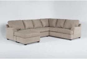 Kit-Alessandro Mocha 2 Piece Sectional With Left Arm Facing Queen Sleeper Sofa Chaise