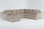 Alessandro Mocha 2 Piece Sectional With Left Arm Facing Queen Sleeper Sofa Chaise - Signature