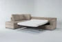 Alessandro Mocha 128" 2 Piece Sectional With Right Arm Facing Sleeper Sofa Chaise & Left Arm Facing Corner Chaise - Side