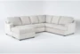 Alessandro Moonstone 2 Piece Sectional With Left Arm Facing Queen Sleeper Sofa Chaise - Signature