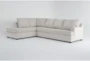 Alessandro Moonstone 128" 2 Piece Sectional With Right Arm Facing Queen Sleeper Sofa & Left Arm Facing Corner Chaise - Signature