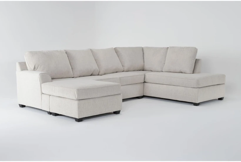 Alessandro Moonstone 128" 2 Piece Sectional with Left Arm Facing Sofa Chaise & Right Arm Facing Corner Chaise - 360