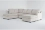 Alessandro Moonstone 128" 2 Piece Sectional with Right Arm Facing Sleeper Sofa Chaise & Left Arm Facing Corner Chaise - Signature