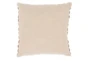 18X18 Ivory Leather Circles Throw Pillow - Back