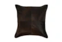 20X20 Brown Hide Pieced Throw Pillow - Signature