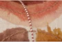 22X22 Red Clay + Chestnut Multi Watercolor Stitched Throw Pillow - Detail