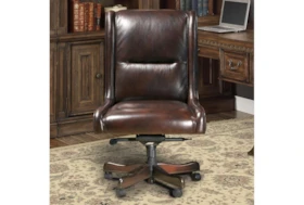 Nicholas Brown Leather Office Chair