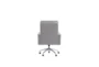 Arthur Grey Leather Rolling Office Desk Chair - Back