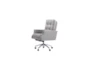 Arthur Grey Leather Rolling Office Desk Chair - Side