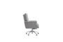 Arthur Grey Leather Rolling Office Desk Chair - Signature