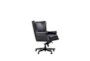Beau Black Leather Rolling Office Desk Chair - Detail