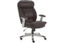 Gregor Brown Fabric Rolling Office Desk Chair - Signature