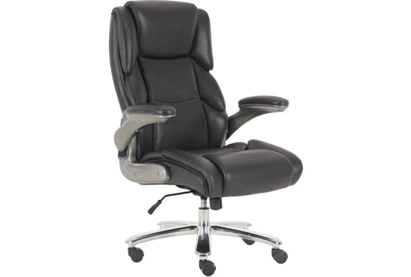 Homer Grey Fabric Rolling Office Desk Chair - 360