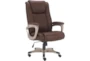 Maurice Brown Fabric Rolling Office Desk Chair - Signature