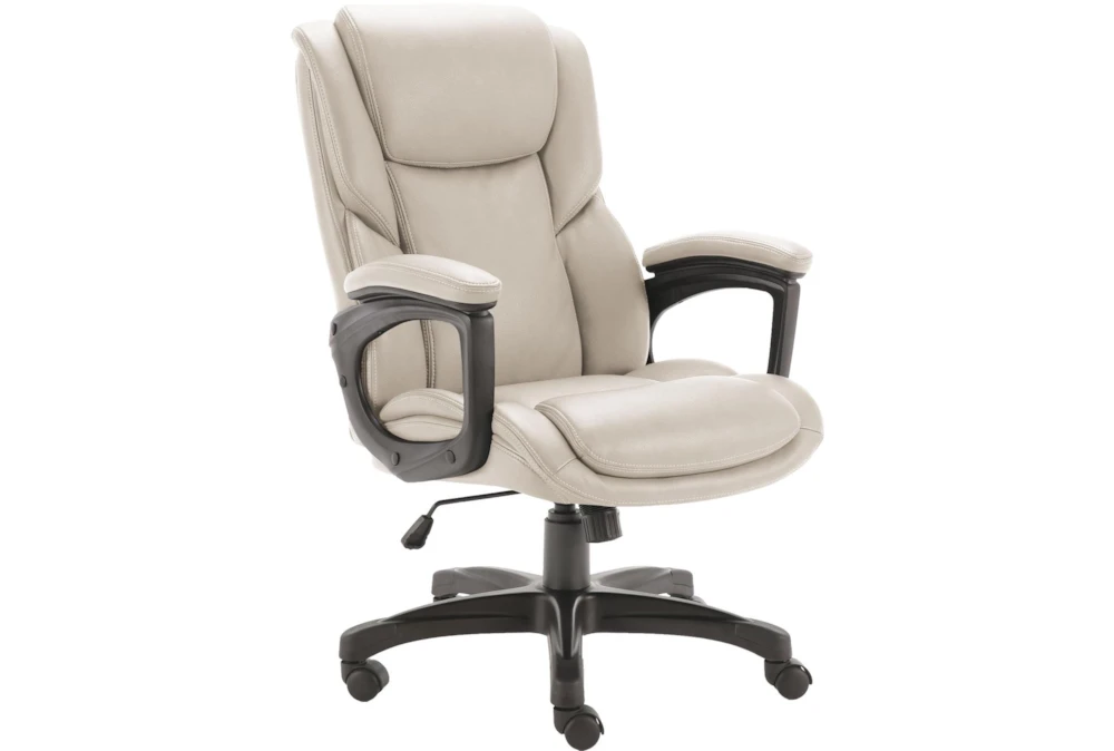 Talon White Fabric Office Chair