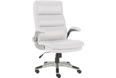 William White Fabric Office Chair