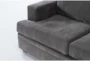Bonaterra Charcoal 127" 2 Piece Sectional with Right Arm Facing Sofa Chaise & Storage Ottoman - Detail