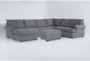 Hampstead Graphite 2 Piece Sectional With Left Arm Facing Chaise & Storage Ottoman - Signature