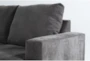 Bonaterra Charcoal 127" 2 Piece Sectional With Right Arm Facing Sofa & Storage Ottoman - Detail