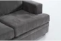 Bonaterra Charcoal 127" 2 Piece Sectional with Right Arm Facing Sofa & Storage Ottoman - Detail
