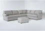 Hampstead Dove 139" 2 Piece Sectional with Left Arm Facing Sofa & Storage Ottoman - Signature