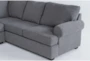 Hampstead Graphite 2 Piece Sectional With Left Arm Facing Sofa & Storage Ottoman - Detail