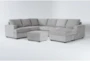 Bonaterra Dove 127" 2 Piece Sectional With Right Arm Facing Sofa Chaise & Storage Ottoman - Signature