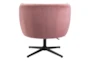 Elie Velvet Blush Pink Swivel Office Desk Chair No Wheels - Detail