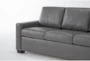 Mackenzie Charcoal Leather 80" Queen Plus Sofa Sleeper - Detail
