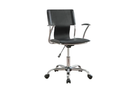 Shay Black + Chrome Adjustable Office Chair