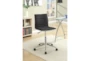 Ciji Black + Chrome Adjustable Rolling Office Desk Chair - Room
