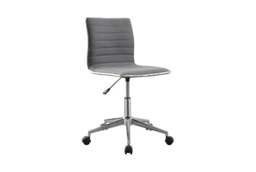 Lexie Grey + Chrome Adjustable Office Chair