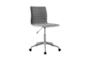 Lexie Grey + Chrome Adjustable Rolling Office Desk Chair - Signature