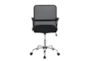 Milan Black + Chrome With Mesh Backrest Office Chair  - Back