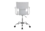 Jessie White Faux Leather Adjustable Office Chair - Back