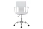 Jessie White Faux Leather Adjustable Office Chair - Front